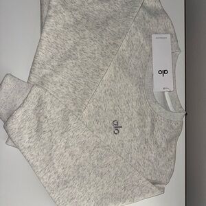 ALO Yoga Gray Crew Neck Sweater